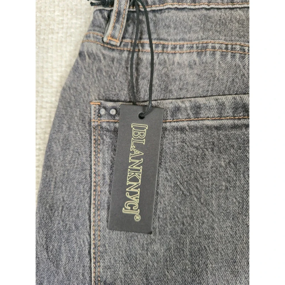 BLANKNYC The Cooper Long‎ Slim Straight Jeans Dark Wash Size 31 with Side Stripe